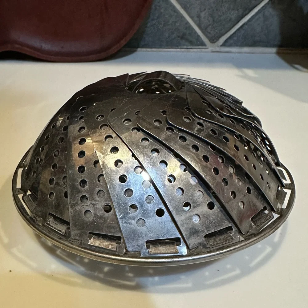 VTG STAINLESS STEEL STEAMER BASKET VEGGIES HEALTHY STEAM VEGTABLES COOK BAKE EAT